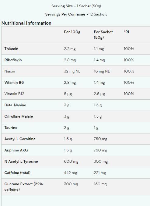 Pred tréningom gél - 12 x 50 gramov
