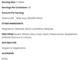 Vitamín B12 1000 McG - 90 tabliet