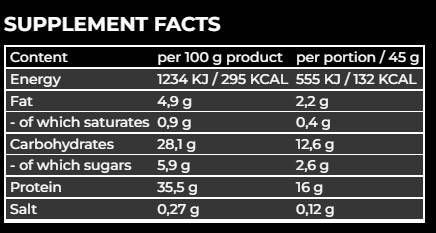 Proteínový snímok | Chrumkavý bar s nízkym cukrom - 25 x 21,5 gramov