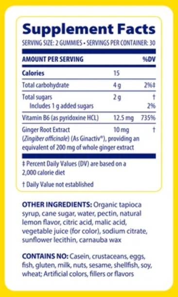 Gummy zázvoru a vitamínu B6 - 60 Gummies