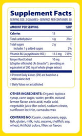 Gummy zázvoru a vitamínu B6 - 60 Gummies