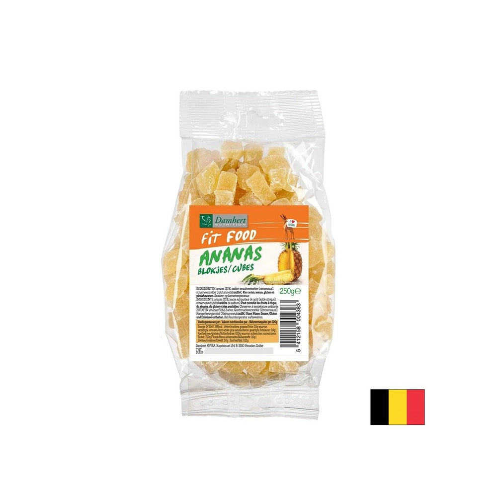 Sušené ananásové kocky, 250 g