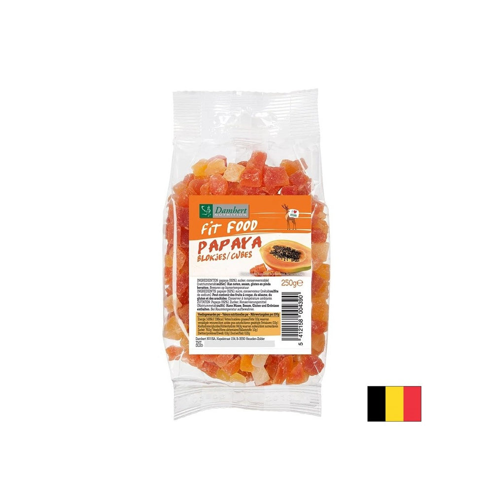 Sušené ovocie papáje, nakrájané na nakrájanie, 250 g