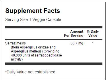 Optimálna sila Serrazimes 40 000 jednotiek 66,7 mg 60 kapsúl