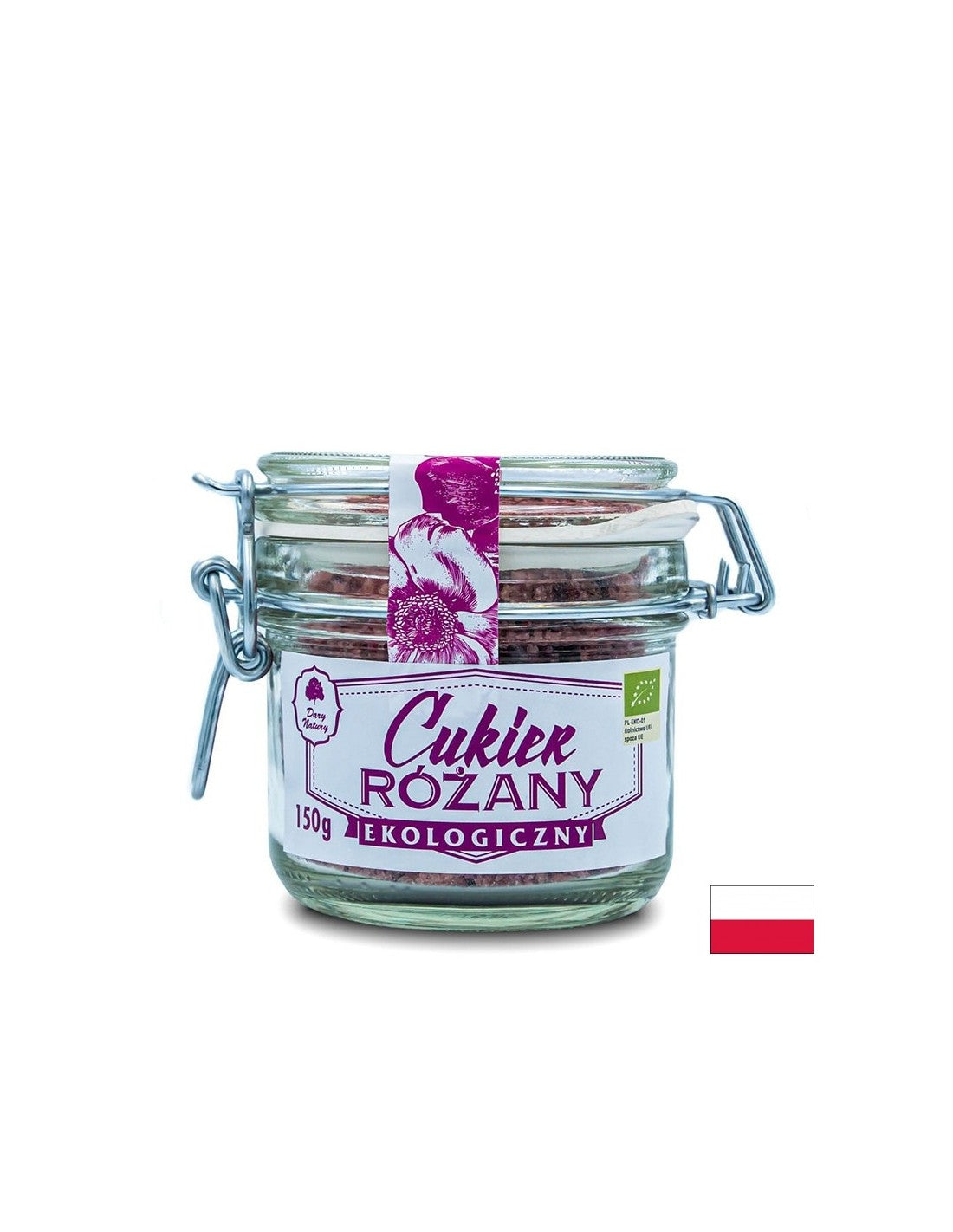 Trstinový cukor s lupienkami ruží Bio, 150 g <tc>Dary Natury</tc>