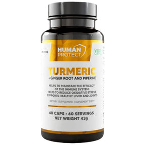 Turmeric with Ginger Root | with 95% Curcuminoids & 5% Gingerols - 60 capsules - Nutra Best Europe