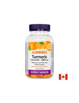 Kurkuma Curcumin Gummies / Kurkuma, 120 želé tabliet s pomarančovou príchuťou <tc>Webber Naturals</tc>
