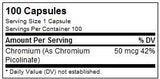 Pikolinát chrómu 50 mcg - 100 kapsúl