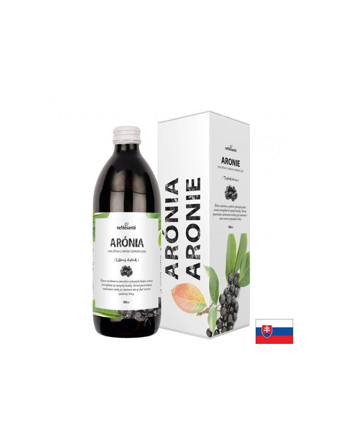 Aronia Juice - silný antioxidant - srdce, metabolické a pečeňové zdravie, 500 ml, 10 dávok