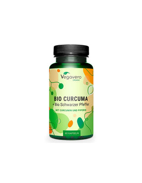 To support joints and good digestion - Turmeric + Black pepper BIO, 400 mg x 60 capsules Vegavero - Nutra Best Europe