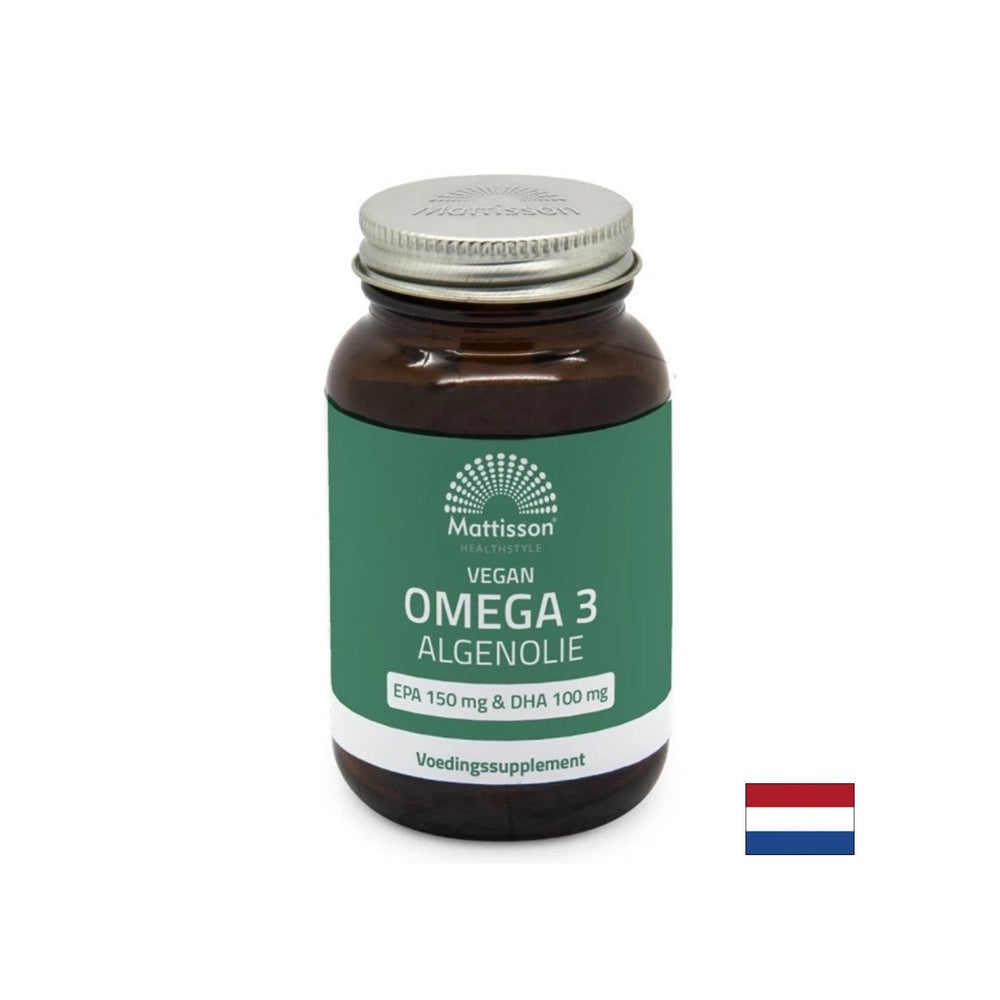 Vegan Omega -3 z rias - podpora funkcie srdca a mozgu, EPA 150 mg, DHA 100 mg, 60 kapsúl