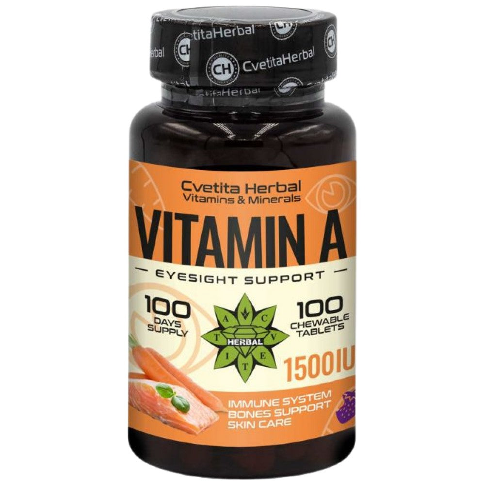 Vitamín A 1500 IU 100 Žuvacie tablety