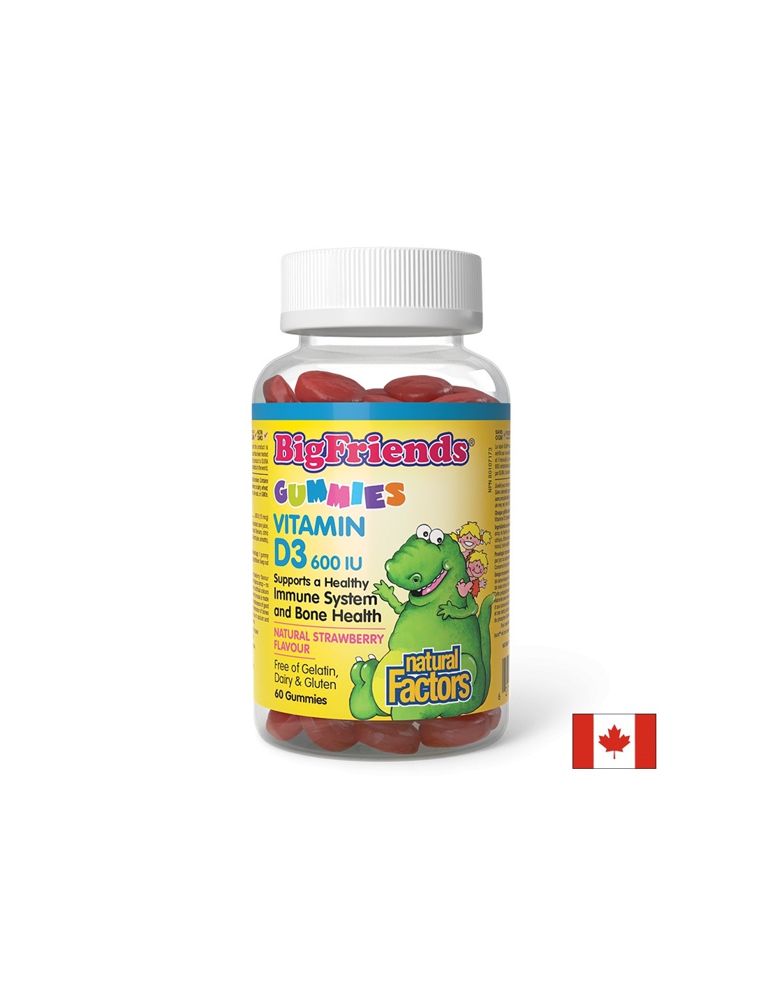 Bigfriends vitamín D3 pre deti 600 IU - 60 Gummies