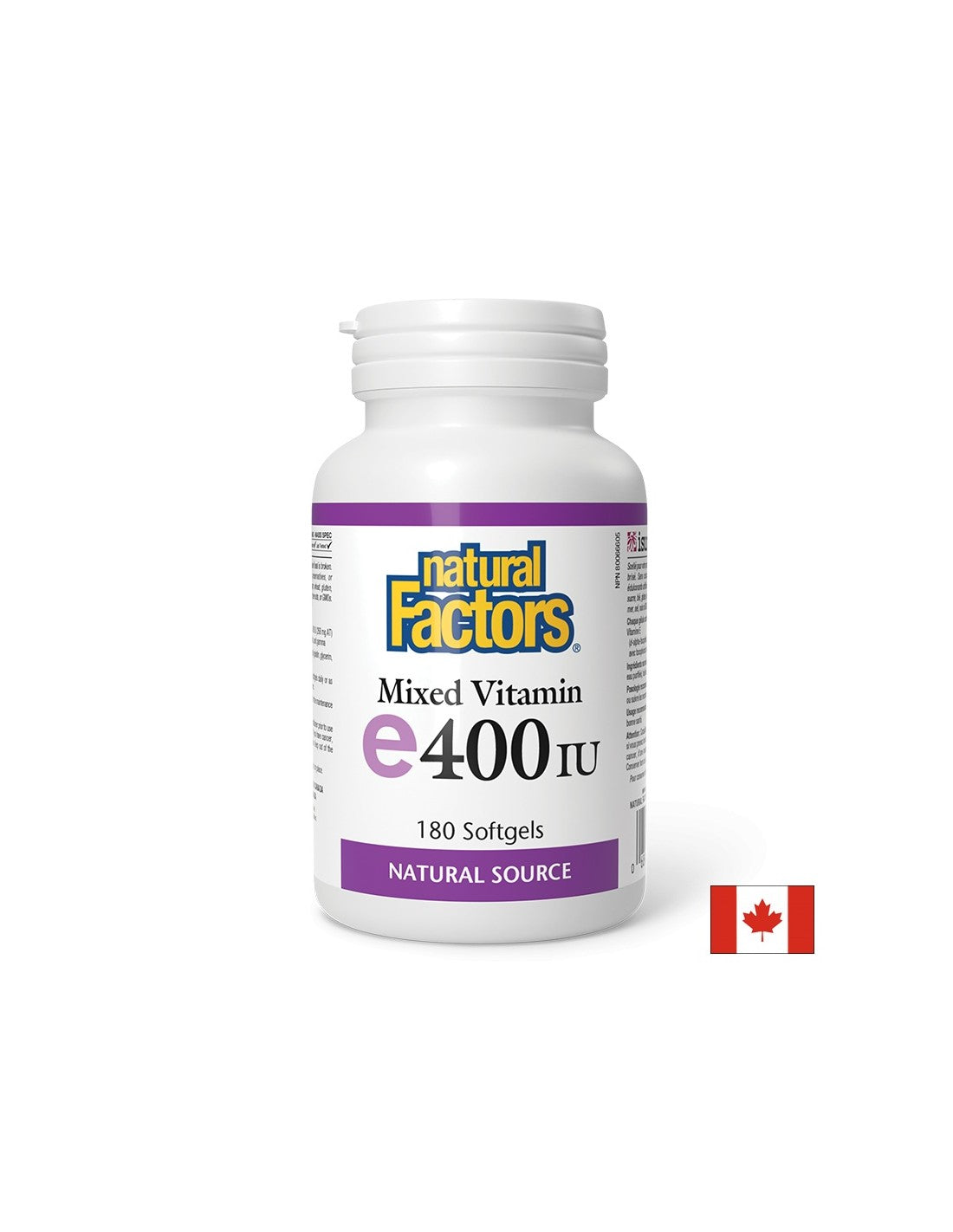 Vitamín E (tokoferol mix) - antioxidant, 268 mg/ 400 IU <tc>Natural Factors</tc>