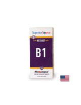 Vitamín B1 (tiamínmonitrát) – nervový systém a kardiovaskulárne zdravie, 100 mg x 100 sublingválnych tabliet <tc>Superior Source</tc>