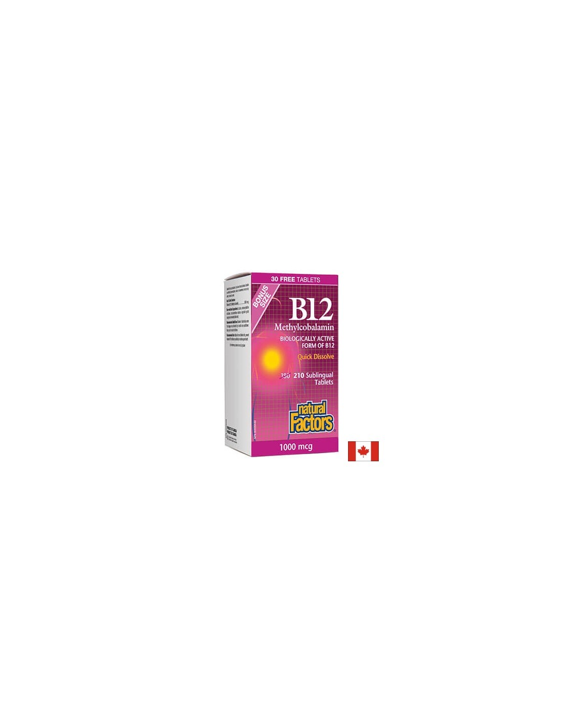 B12 metylcobalamín/ vitamín B12 (metylcobalamín) x 210 Sublingválne tablety