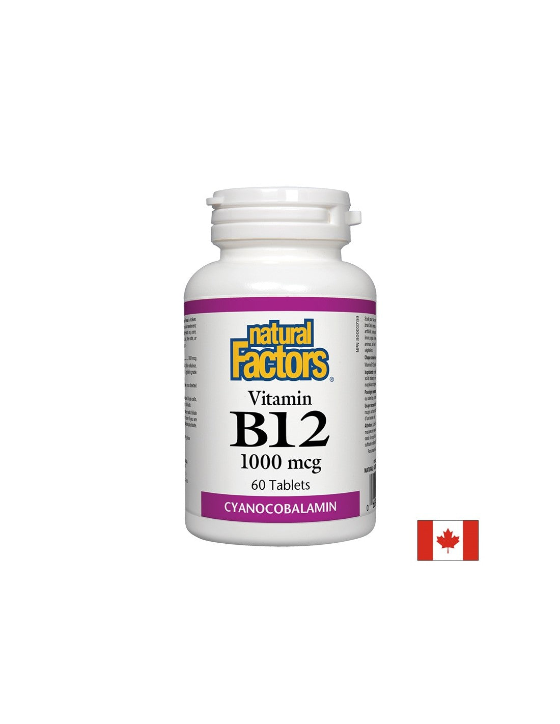 Vitamín B12 kyanokobalamín 1000 mcg - 60 tabliet