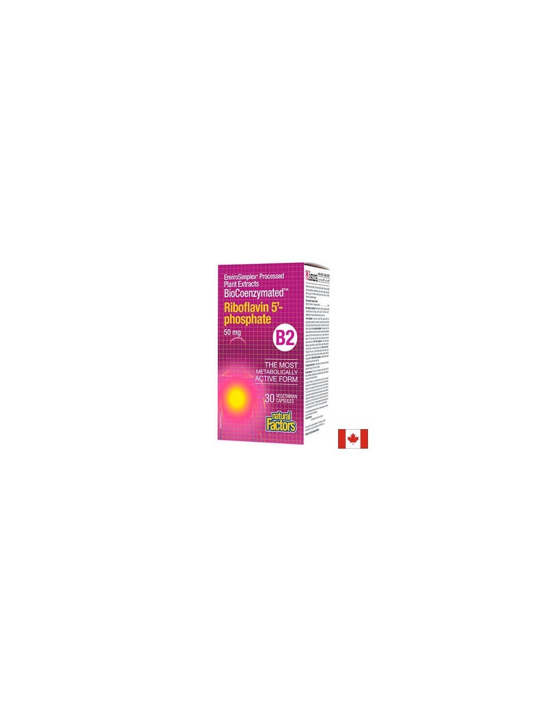 Biocoenzýmovaný riboflavín 5 fosfát B2 50 mg - 30 kapsúl
