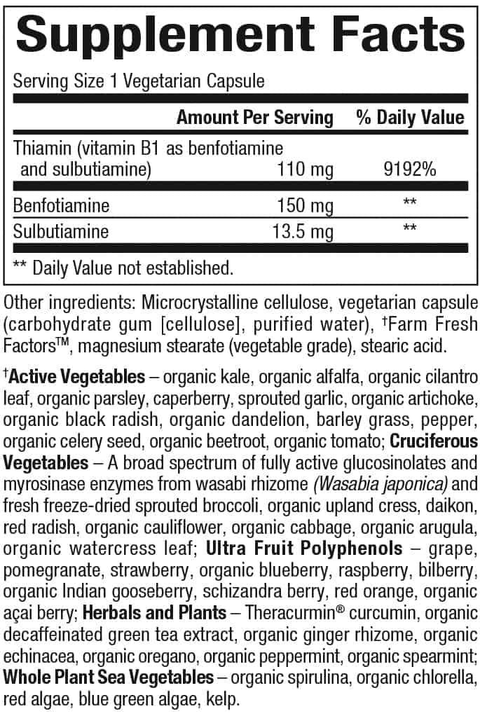 Benfotiamine 150 mg | BiocoenZymated ™ - 30 kapsúl