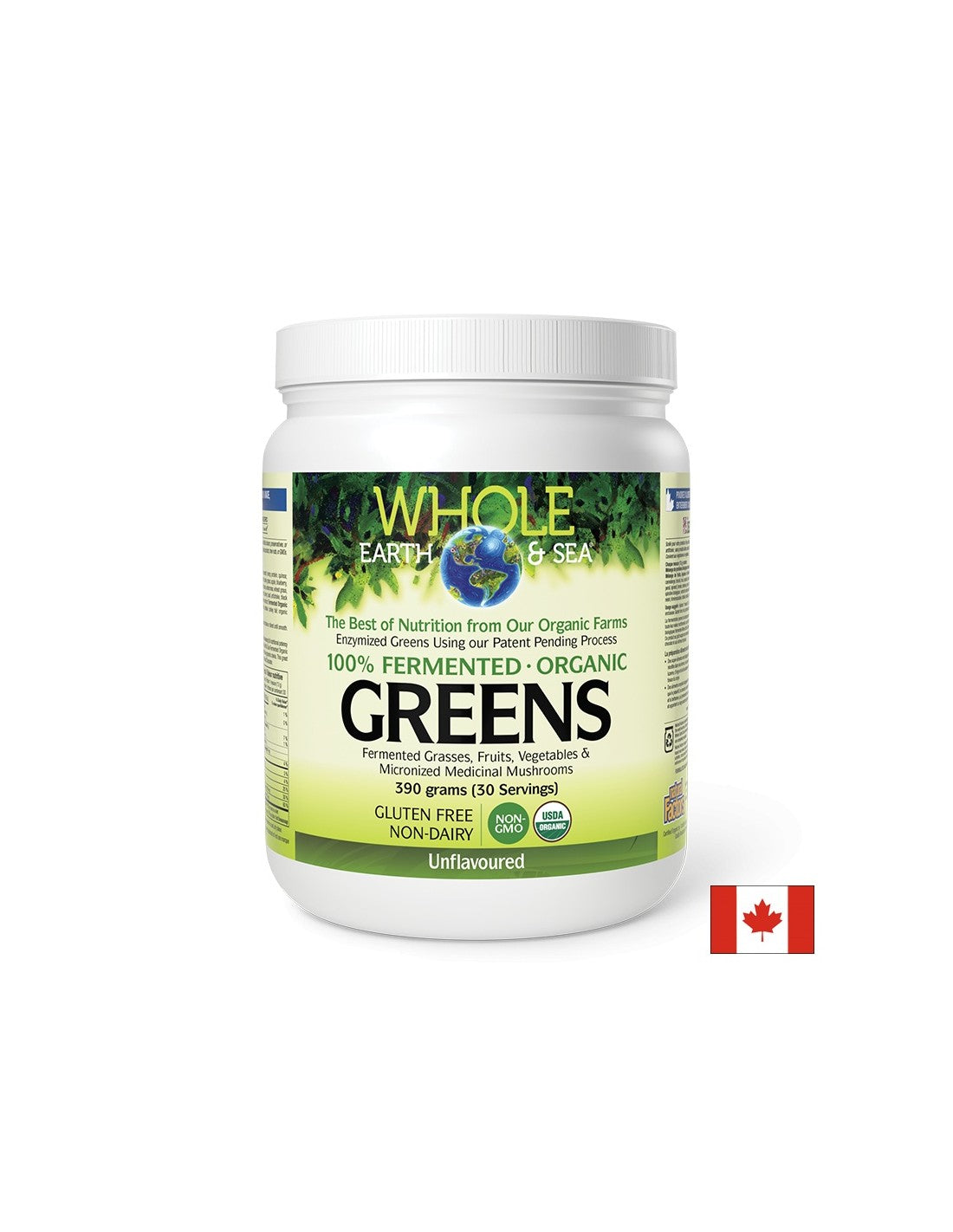 Celá Zem a more – 100 % fermentované organické rastlinné potraviny, neochutené x 390 g prášok <tc>Natural Factors</tc>