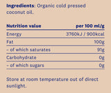 Ekologický kokosový olej (Virgin, Organic, Cold Lised) x 500 ml