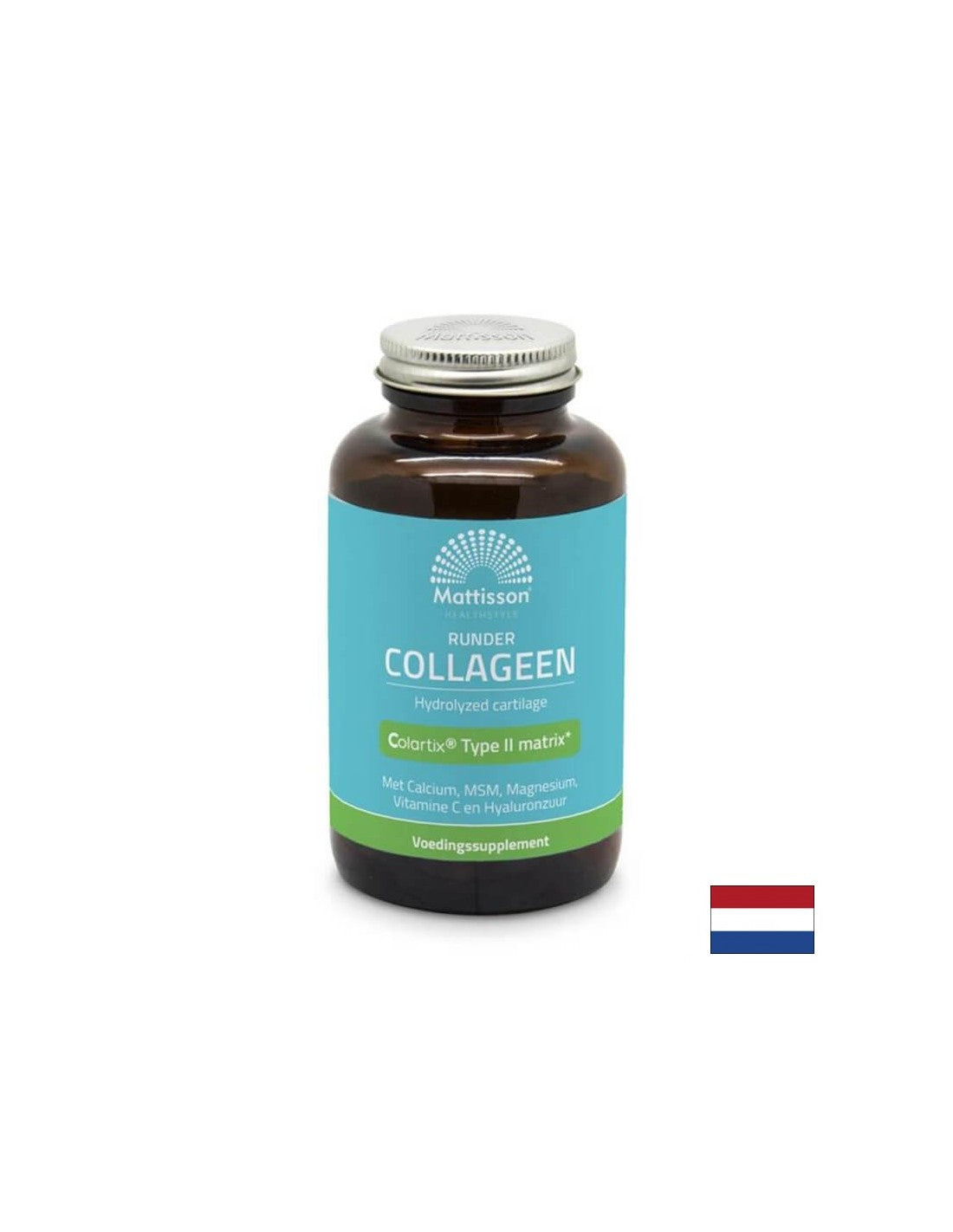 Zdravé kĺby a krásne vlasy a pokožka - Collagen Bovine (typ 2) s vápnikom, horčíkom, vitamínom C a kyselinou hyalurónovou, 180 kapsúl <tc>Mattisson Healthstyle</tc>