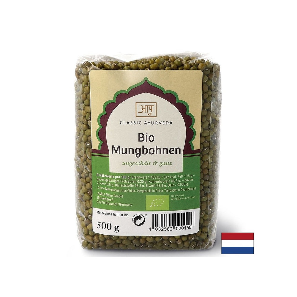 Zelené fazule Mung (nevyplietnuté), Bio, 500 g