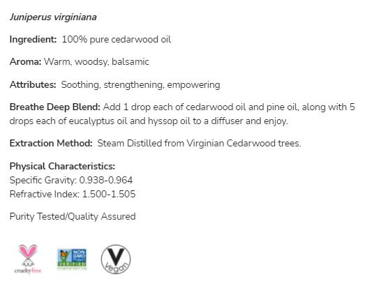 Cedarwood Oil | 100% čistý Juniperus Virginiana - 30 ml