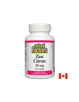 Citrát zinočnatý / Zinok (citrát) 50 mg x 90 tabliet <tc>Natural Factors</tc>